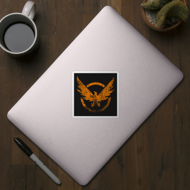 The Division - Orange Grunge Logo by wyckedguitarist